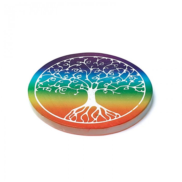 Δίσκος Σεληνίτη Tree of Life 9cm Χρωματιστός Διάφορα σχήματα